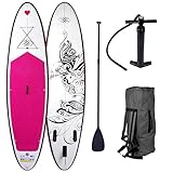 Stand Up Paddle Paddling SUP Board Damenboards Kolibri 300x76x15cm aufblasbar Alu-Paddel Pumpe Rucksack gewebtes Drop-Stitch 115KG