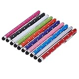 Yizhet 10x Eingabestift Stylus Stift Touch Pen Touchstift Universal für iPhone iPad Samsung und Alle Smartphone Handy Tablet mit kapazitiven Touchscreen (Strass Version)