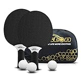 Senston Tischtennisschläger Set, professionelle Tischtennisschläger mit 3 Bällen, Ping Pong Paddel Set aus Gummi