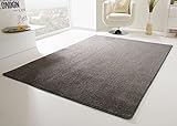 Designer Teppich Modern Cambridge in Anthrazit, Größe: 80x150 cm