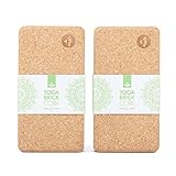 2er-Set XL-Yogaklotz Kork, zwei Yoga Blocks, Yoga Bricks aus Naturkork, extra-große, praktische Hilfsmittel für Yoga, Yoga Zubehör