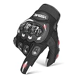 Yissvic Motorrad Handschuhe Motorradhandschuhe Touchscreen Sport Handschuhe für Motorrad Radfahren Camping Outdoor M(Verpackung MEHRWEG)