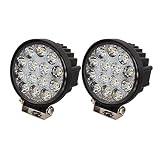 Brightum - LED-Spot für Bauarbeiten, den Außenbereich, Lkws, Flutlicht, rund, 12 V, 24 V, schwarz 42.00W, 24.00V
