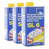 ATE 3X ORIGINAL Bremsflüssigkeit Brake Fluid SL.6 DOT4 1 Liter / 03.9901-6402.2