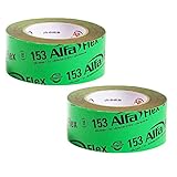 2x Alfa Flex Folienklebeband für Dampfbremse, aggressiv klebendes Dampfsperrklebeband 50 mm x 25 m, entspricht ZVDH & EnEV
