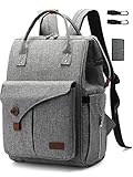 Wickelrucksack groß Baby Wickeltasche mit Wickelunterlage Windeltasche multifunktional Babytasche Picknik Rucksack Reiserucksack Schulrucksack unisex Damen und Herren (Grau)