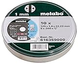 Metabo Promotion Trennscheiben 125x1,0x22,23 Inox, 10 Stück in Blechdose