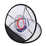 Keen so Golfball Schlagnetz, Golf Chipping Netz Schwarz Nylon Mesh Faltkugeln Schlagnetz Ball Sammelhalterung Tasche Golfball Aufbewahrungstasche