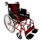 Mobiclinic, Modell Torre, Rollstuhl für ältere und behinderte Menschen, selbstfahrender Faltrollstuhl, orthopädischer Rollstuhl, Leichtgewicht, Kniehebelbremsel, Fliehkraftbremse, Aluminium