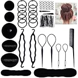 Lictin Haare Frisuren Set Frisurenhilfe Set Haare Styling Set Haar Clip-Pads Haar Frisur Klammer Haar Styling Werkzeug Set Haar Styling Zubehör Haar Styling festgelegt Kit (schwarz)