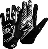 Seibertron Pro 3.0 Elite Ultra-Stick Sports Receiver/Empfänger Handschuhe American Football Gloves Jugend und Erwachsener Black S