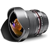 Walimex Pro 8 mm 1:3,5 DSLR Fish-Eye II Objektiv (für Sony Alpha Objektivbajonett, mit abnehmbarer Gegenlichtblende) schwarz