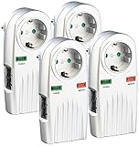 revolt Überspannungsstecker: 4er-Set 6in1-Überspannungsschutz für TV, HiFi, LAN & Telefon (Überspannungsschutz-Stecker)