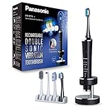Panasonic EW-DP52-K803 Elektrische Zahnbürste, wiederaufladbar, mit doppelter Schallvibration, 1 Stunde Ladezeit