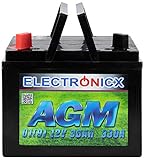 Electronicx AGM U1(9) 30AH 300A (EN) Batterie für Aufsitzrasenmäher, Gartengeräte, Starterbatterie, Wartungsfrei, Verschlossene AGM-Technologie