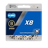 KMC X8-93 Kette, 114 Glieder, Silber/Grau