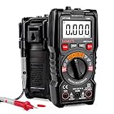 Digital Multimeter, KAIWEETS Strommessgerät Auto Ranging True RMS 4000 Counts, Messung von AC/DC Spannung, Strom, Widerstand, Diode, Durchgangsprüfung, Battrietester für Zuhause, KfZ etc. (Schwarz)