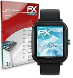 atFoliX Schutzfolie kompatibel mit Amazfit Bip U Folie, ultraklare und Flexible FX Displayschutzfolie (3X)
