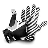 Hail Mary American Football Handschuhe Gloves Receiver Empfänger 2.0 Black & White Edition (M)