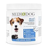 Medidog 400g Premium Beruhigung Relax Drops, natürliches Beruhigungsmittel für Hunde, Extra kaltgepresst und getreidefrei, Gegen Angst, Entspannung, Innere Ruhe, Silvester, Tierarztbesuch