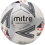 Mitre Ultimatch Futsal Fußball, Unisex, Weiß/Rot/Schwarz, Größe 4