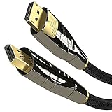 KabelDirekt – DisplayPort Kabel – 3m (4K 60Hz, Version 1.2, Stecker mit Verriegelung, Nylon Ummantelung) – PRO Series