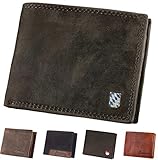 Hodalump Echt-Leder Geldbörse • Geldbeutel für Damen und Herren mit RFID-Schutz • Portmonee inkl. Geschenkverpackung • Bavaria Hodalump Prägung