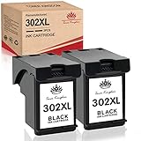 Toner Kingdom Wiederaufbereitet für HP 302XL 302 Tintenpatronen Ersatz für HP DeskJet 1110 2130 3630 Envy 4520 4522 4523 4524 Officejet 3830 3831 4650 4652 4654 5220 5230 (2 Schwarz)