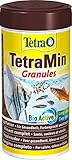 TetraMin Granules, Hauptfutter in Granulatform für alle kleinen Zierfische, 250 ml Dose