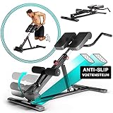 Sportstech Gesund&Fit in 2020 6in1 Rückentrainer & Bauchtrainer inkl. Dip Bar für zu Hause, ergonomisch höhenverstellbar, Arretier & EasyFolding System, klappbarer Hyperextension Hometrainer BRT150