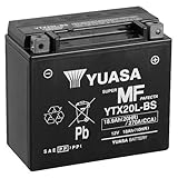 Batterie YUASA YTX20L-BS, 12V/18AH (Maße: 175x87x155) für Harley Davidson FLSTC 1584 Heritage Softail Classic Baujahr 2007