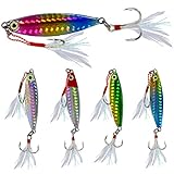 N/F Yisika Angelköder Mixed,5-teilige Angelköder Set Spinner-Köder Angelköder für Forellenköder mit Drillingen