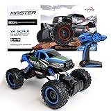 Maximum RC Ferngesteuertes Auto für Kinder - 4WD Monstertruck - XL RC Auto für Kinder ab 8 Jahren - Rock Crawler (blau)