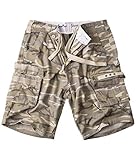 Surplus Raw Vintage Herren Cargo Shorts Stars Bermuda, Desert Light, L