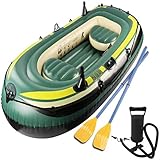 XLXay Schlauchboot 3 Personen Mit Paddel Kajak Boot Aufblasbares Boot Ruderboot Gummiboot Sportboot Angelboot-3_Person_C