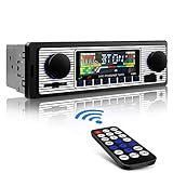 Aigoss Autoradio mit Bluetooth Freisprecheinrichtung, USB/SD/AUX / MP3-Media-Player, 4 X 60 Watt Schwarz Autoradio Drahtlose Fernbedienung Enthalten