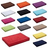 AR Line 2er Packung Duschvorleger Badvorleger Badematte 50 x 70 cm 100% Baumwolle 700 g/m², Farbe: Anthrazit-Grau
