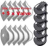 5-lagigem Filter Carbon Plus 5X Velve Staub Schutz Ersatzfiltern Anti Pollen Allergie Motorrad Outdoor aktivitäten 4sold