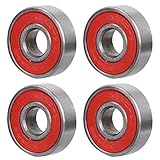 Alomejor 8 Stück Lager Skate Roller Bearing Skateboard Lager Longboard Roller Skate Lager für Skate Boards Ersatz(Rot 7)