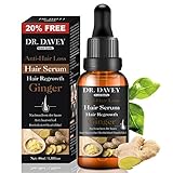 DR.DAVEY Haarwachstum Serum für Anti-Haarausfall und Haarwuchs Ingwer-Haarwuchsöl für Ausdünnung/Reparieren von Haarfollikeln/stärkeren Haarwuchsbehandlung Haarwuchsmittel für Männer und Frauen