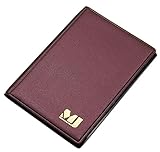Praktisches Kredit- und Visitenkartenetui 12 Fächer MJ-Design-Germany Made in EU in verschiedenen Farben (Weinrot / Gold )