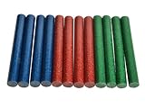 STANLEY 3253561704369 STHT1-70436 Barras de Color Rojo/Verde/Azul brillantes 12unidades por bolsa 12mm x 101mm, rot/grün/blau