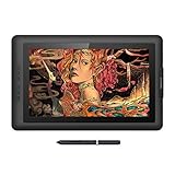 XP-PEN Artist15.6 Grafiktablett IPS Pen Display 8192 Druckempfindlichkeit Batterieloser Stylus 6 Schnelltasten mit Zeichenprogramm Grafikshandschuh Stifthalter Ersatzpitze