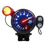 Kkmoon 8,89 cm Set Tachometer-Sonde, blaue LED, 11000 RPM, mit verstellbarem Wechsellicht + Stepping (Mikroprozessoren), Motor, schwarz