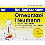 Omeprazol Heumann 20 mg Hartkapseln bei Sodbrennen, 14 St. Kapseln