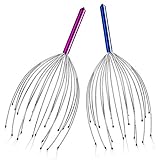 Kopfmassagegerät kopfkruder mit 20 fingern kopfmassage spinne | Kopfspinne für Entspannung, Relax Wellness Metall Kopfkrauler Kopfmassage-Stab kopfkratzer (2pcs)