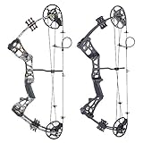 AMEYXGS Bogenschießen Compoundbogen 15-45lbs Einstellbare Aluminiumlegierung Jagdbogen Sportbogen Erwachsener Teenager Bogen Außenaufnahmen Ziel Übung (Type1:Camo)