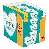 Pampers Baby Feuchttücher Sensitive, Für Empfindliche Babyhaut, Dermatologisch Getestet, 1200 Tücher (15 x 80)