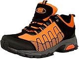 GUGGEN Mountain, Frauen Trekkingschuhe Damen Wanderschuhe Walkingschuhe Outdoorschuhe Outdoor Schuhe Softshell T002, Farbe Orange, EU 39