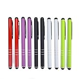 Yizhet 10x Eingabestift Stylus Stift Touch Pen Touchstift Universal für iPhone iPad Samsung und Alle Smartphone Handy Tablet mit kapazitiven Touchscreen (3-Ring Version)
